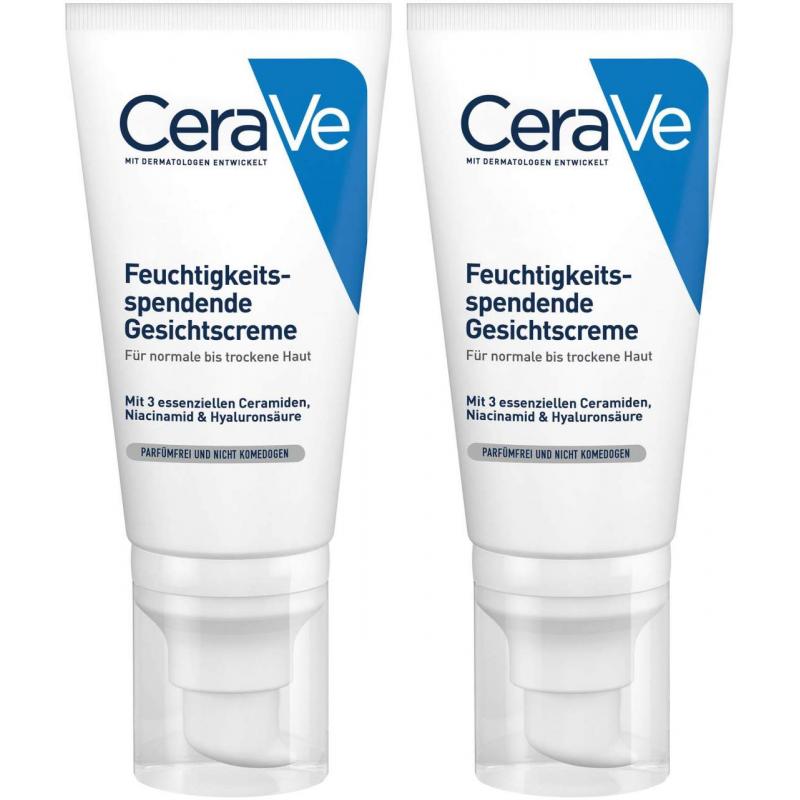 CeraVe Feuchtigkeitsspendende Gesichtscreme 2 x 52 ml