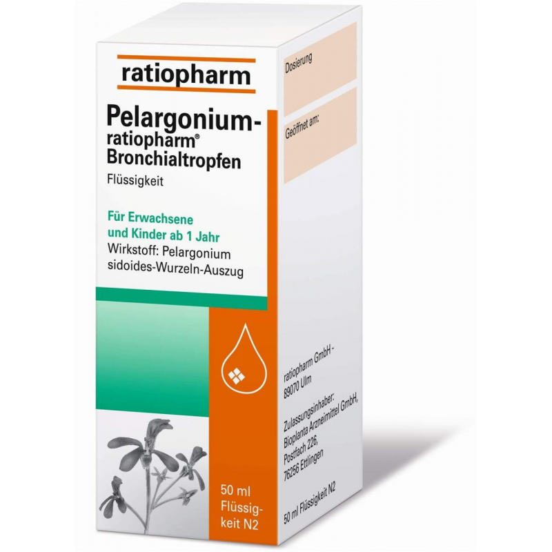 Pelargonium-ratiopharm Bronchialtropfen 50 ml