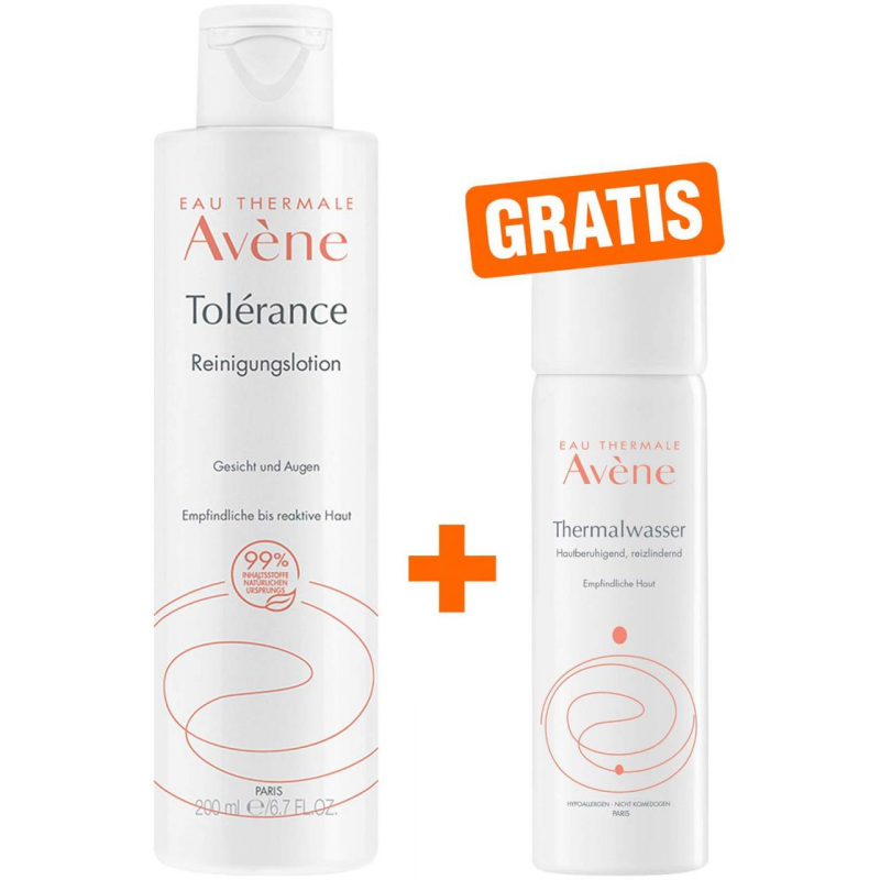 Avene Tolerance Reinigungslotion 200 ml + gratis Avene Thermalwasser Spray 50 ml