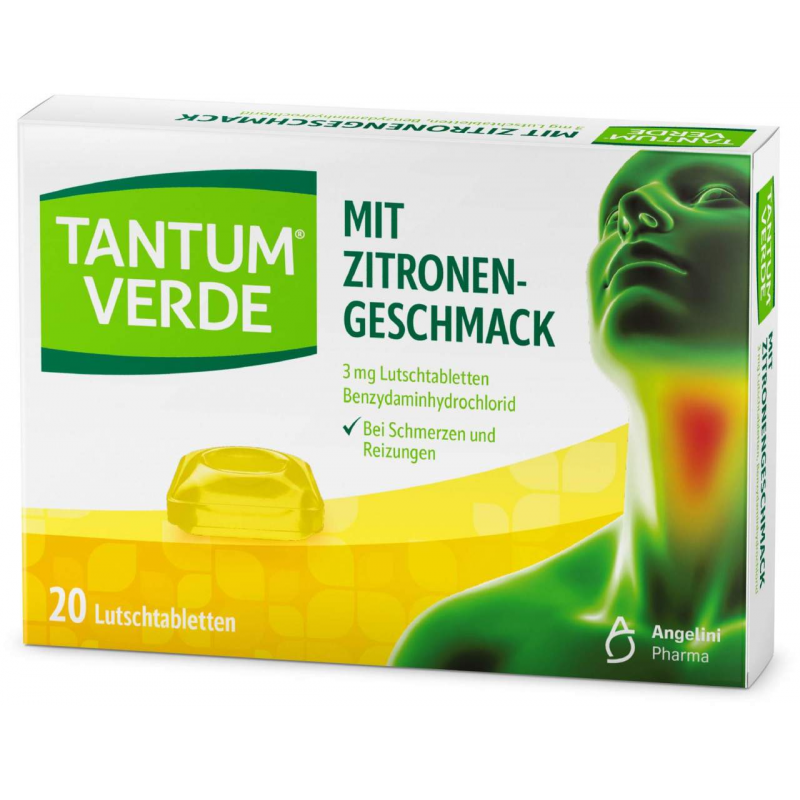 Tantum Verde 3 mg mit Zitronengeschmack 20 Lutschtabletten