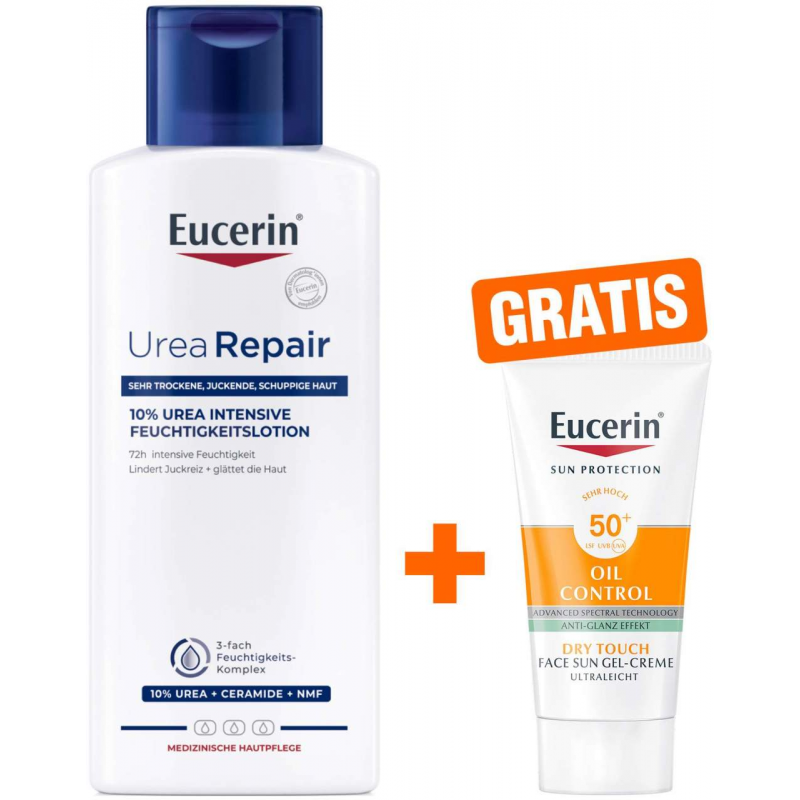 Eucerin UreaRepair Plus Lotion 10% 250 ml + gratis Eucerin Sun Gel-Creme Oil Control 20 ml