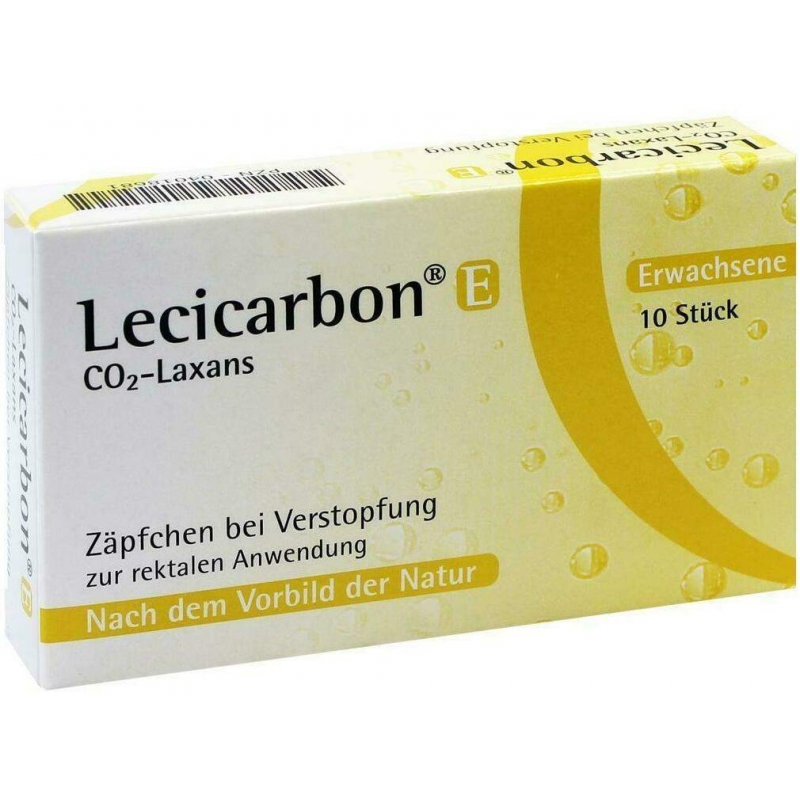 Lecicarbon E CO2 Laxans Erwachsenensuppositorien 10 Stück