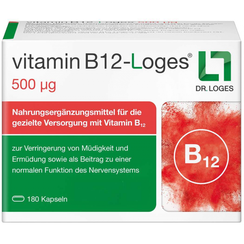 Vitamin B12-Loges 500 µg 180 Kapseln