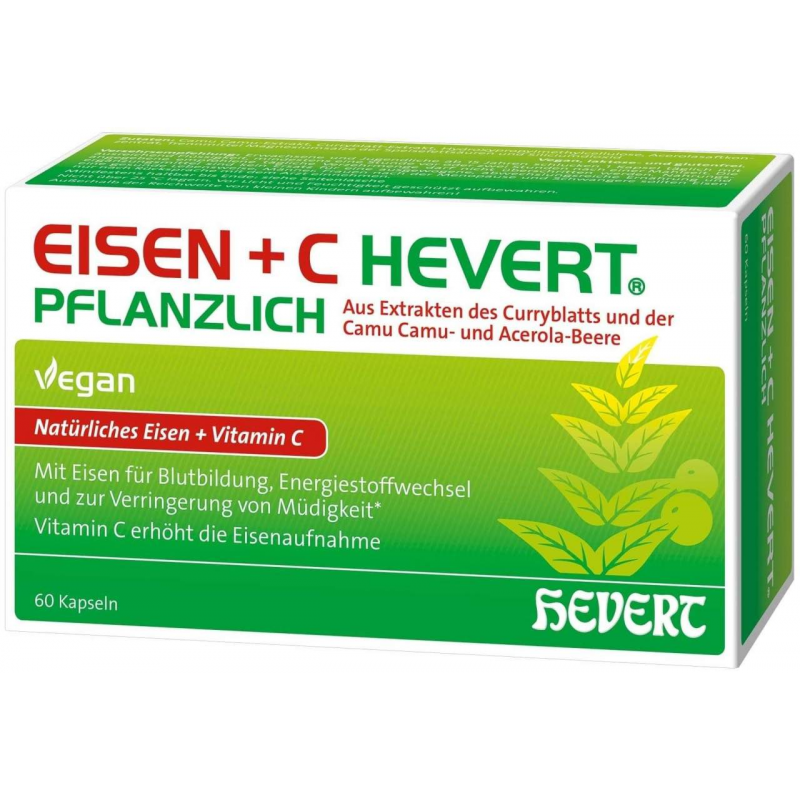 Hevert Eisen + C Pflanzlich 60 Kapseln