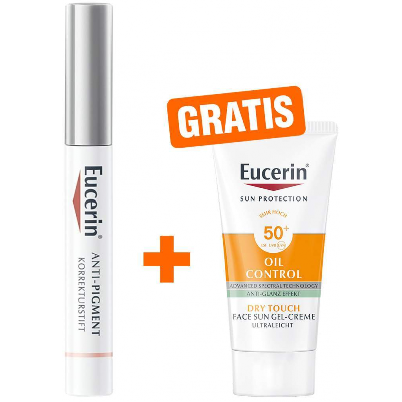 Eucerin Anti-Pigment Korrekturstift 1 Stück + gratis Sun Gel-Creme Oil Control 20 ml