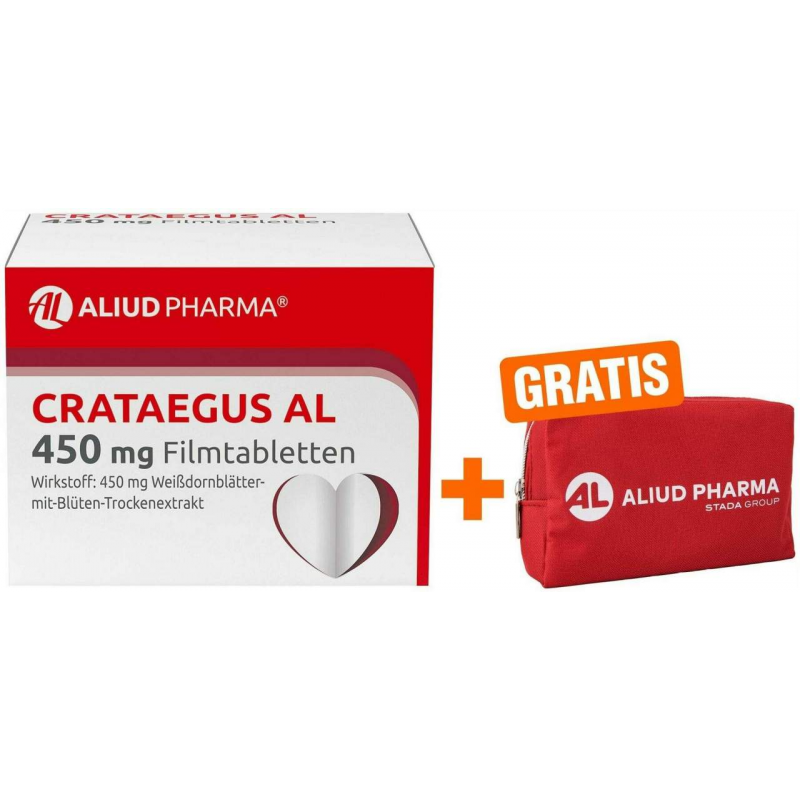 Crataegus Al 450 mg 100 Filmtabletten + gratis Medikamententasche 1 Stück