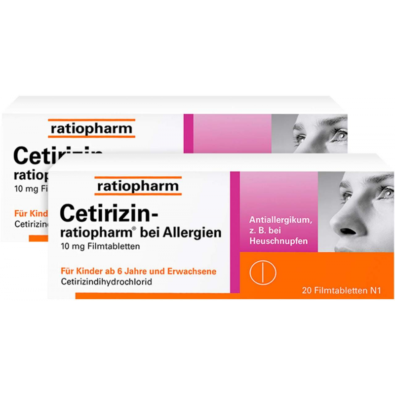 Cetirizin ratiopharm 2 x 20 Filmtabletten