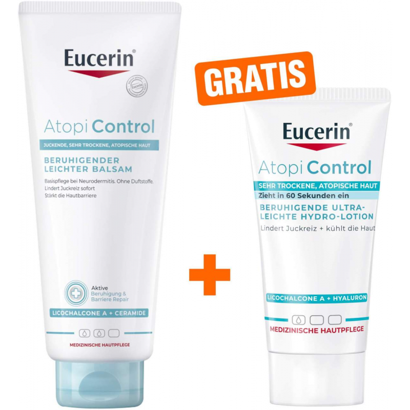 Eucerin AtopiControl Balsam 400 ml + gratis AtopiControl Hydro-Lotion 20 ml