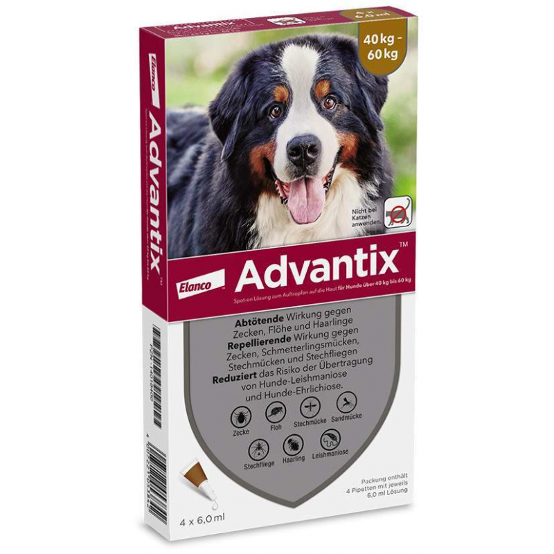 Advantix Spot-On Hund 40-60 kg 4 x 6 ml Lösung