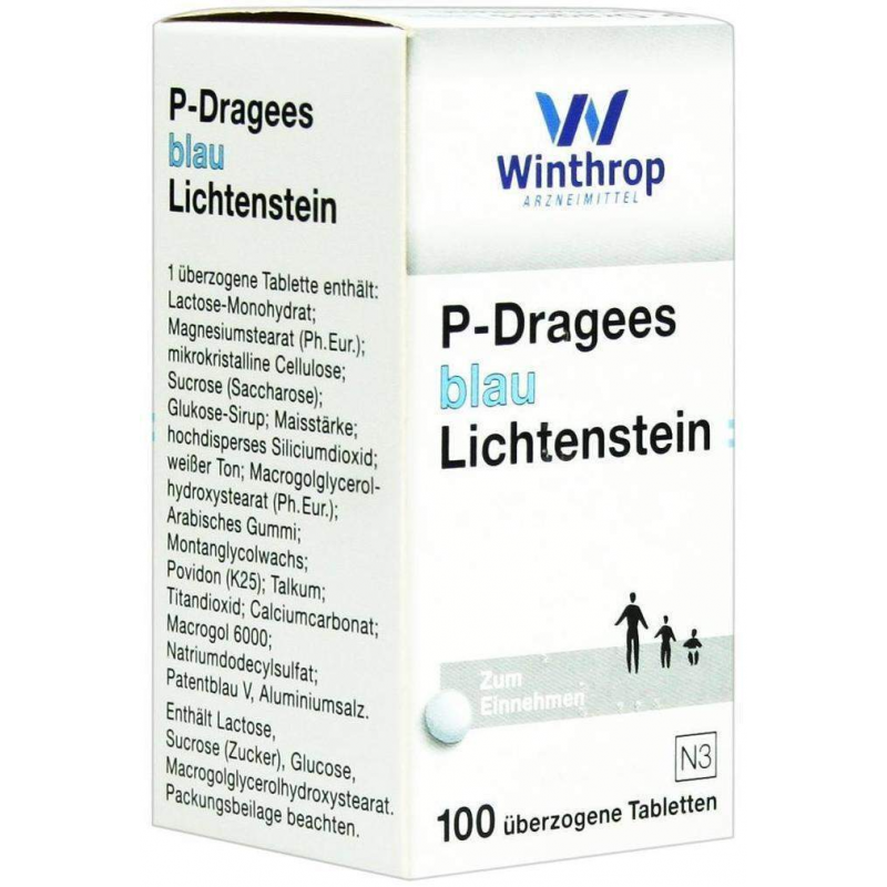 P Dragees Blau 100 Überzogene Tabletten