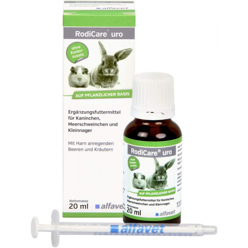 Rodicare uro 20 ml Flüssigkeit für Zwergkaninchen, Meerschweinchen und Kleinnager