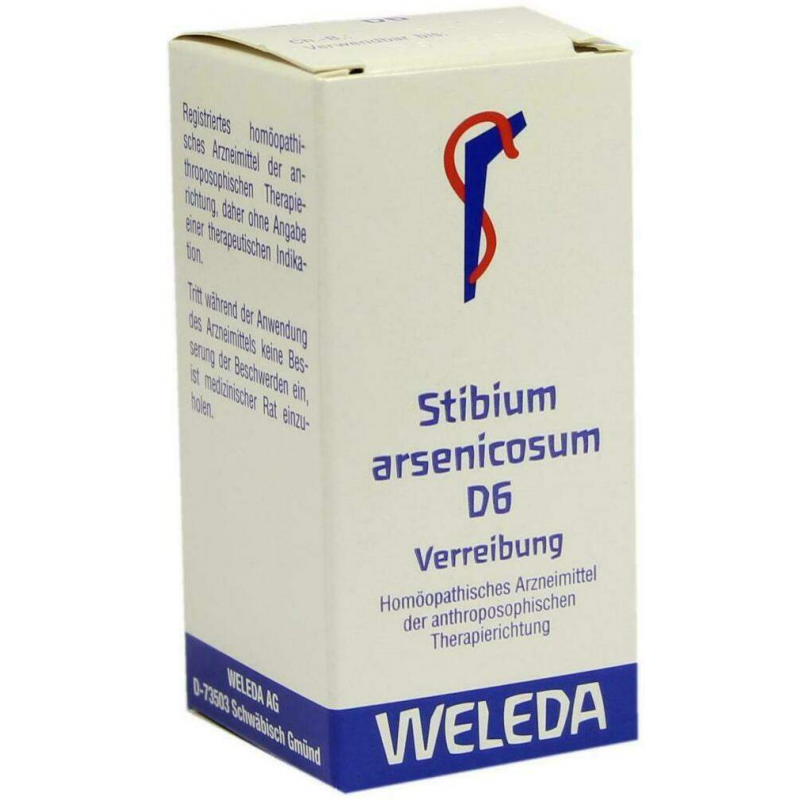Weleda Stibium Arsenicosum D6 20 G Trituration