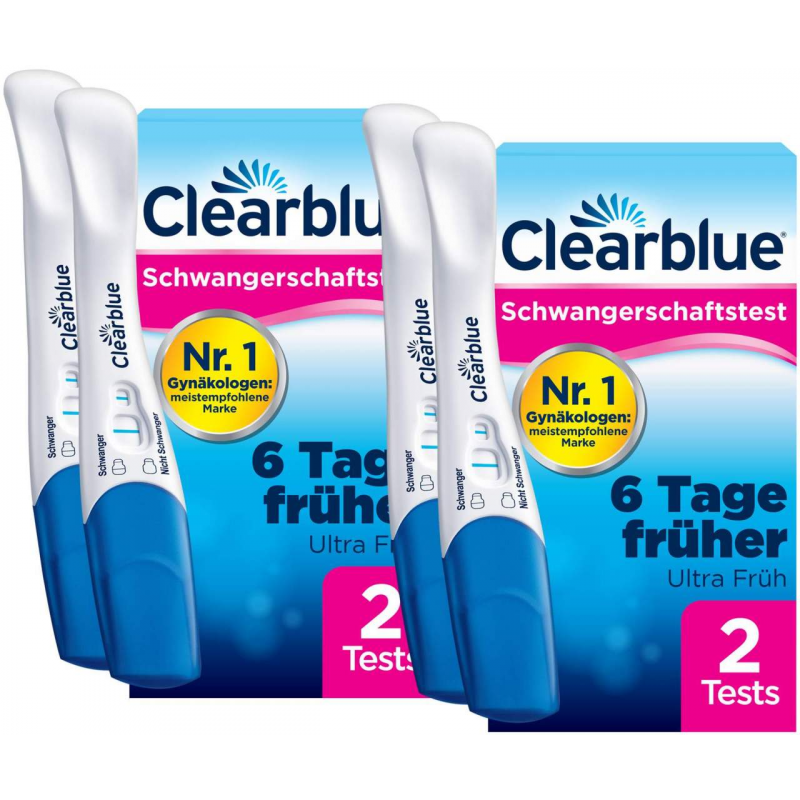Clearblue Schwangerschaftstest Frühtest frühe Erkennung 2 x 2 Tests