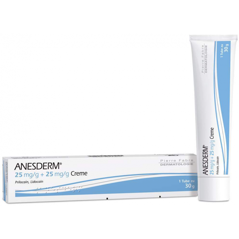 Anesderm 25 mg pro g + 25 mg pro g Creme 30 g