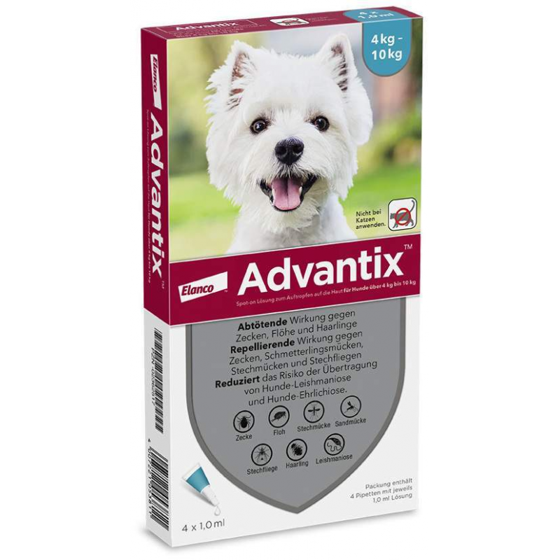 Advantix Spot-On Hund 4-10 kg 4 x 1 ml Lösung