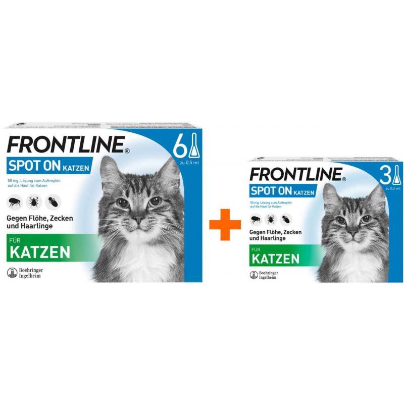 Frontline Spot on Katze 6+3 Pipetten