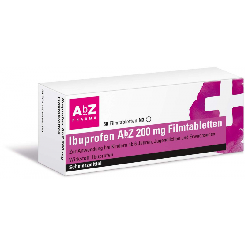 Ibuprofen AbZ 200 mg 50 Filmtabletten