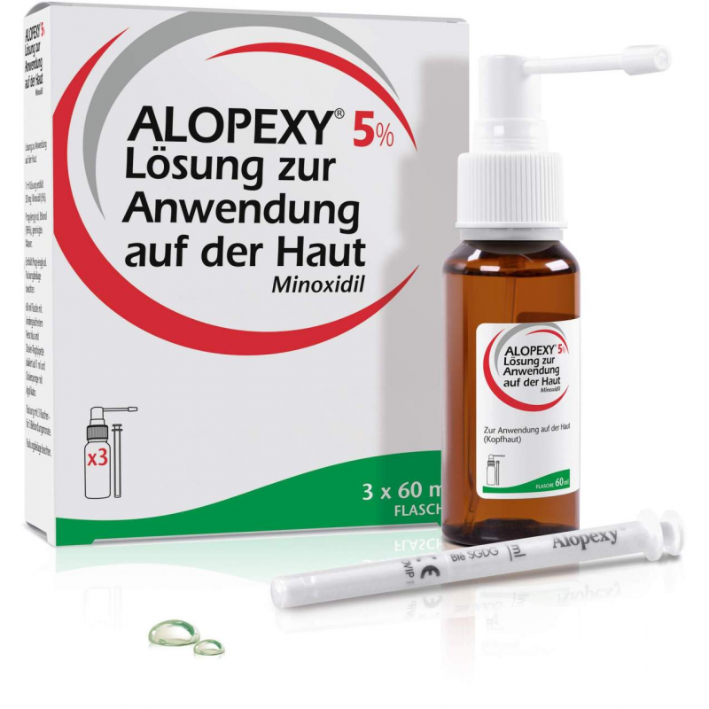 Alopexy 5% Lösung zur Anwendung auf der Haut 3 x 60 ml Lösung
