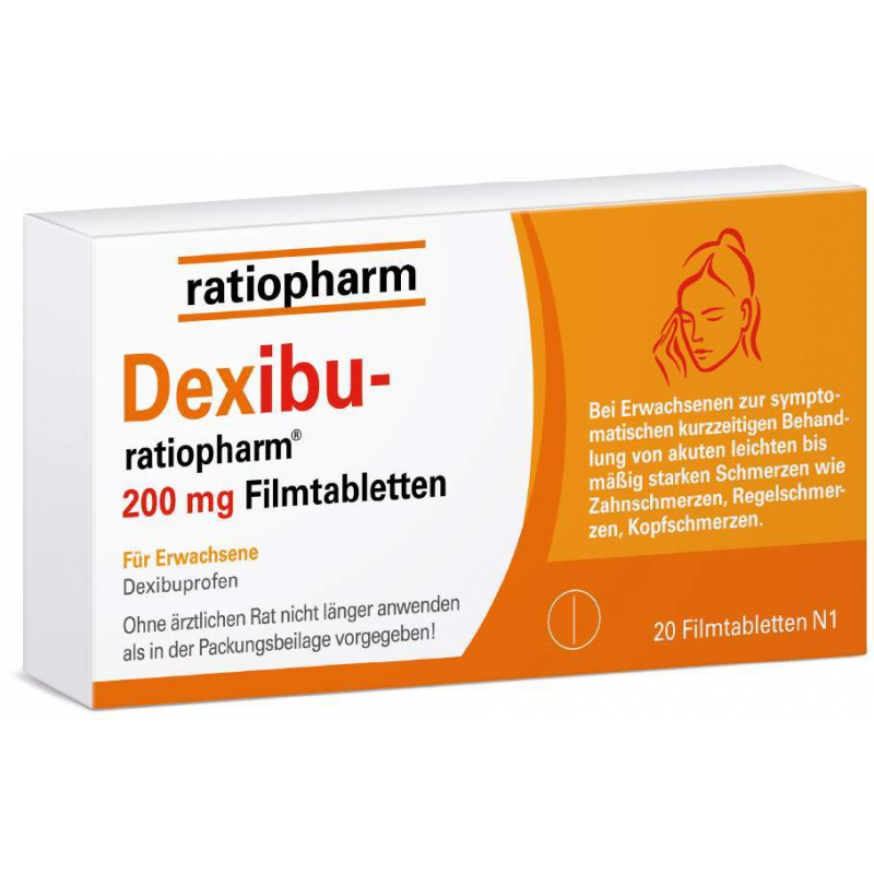 Dexibu-ratiopharm 200 mg 20 Filmtabletten