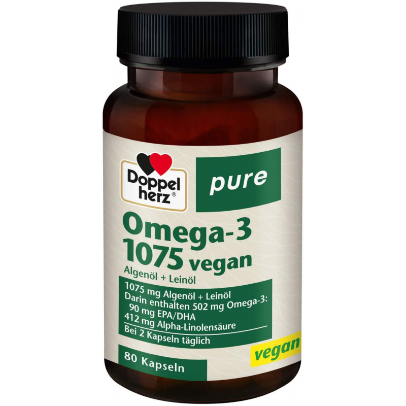 Doppelherz pure Omega3 1075 Vegan 80 Kapseln