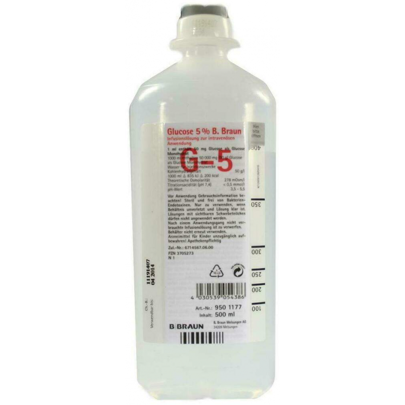 Glucose 5% B.Braun Ecoflac Plus 500 ml