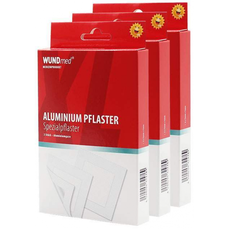Aluminium Pflaster 9 Stück (3 x 3 Pflaster)