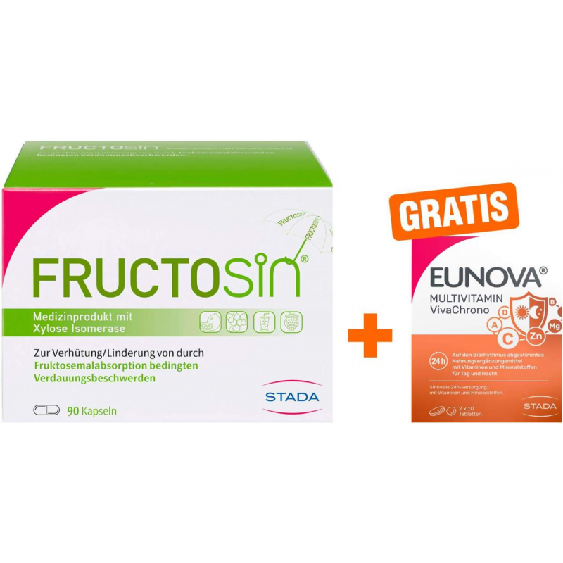 Fructosin 90 Kapseln + gratis Eunova VivaChrono 2 x 10 Tabletten
