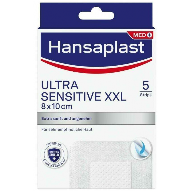 Hansaplast Ultra Sensitive Wundpflaster XXL 8 x 10 cm