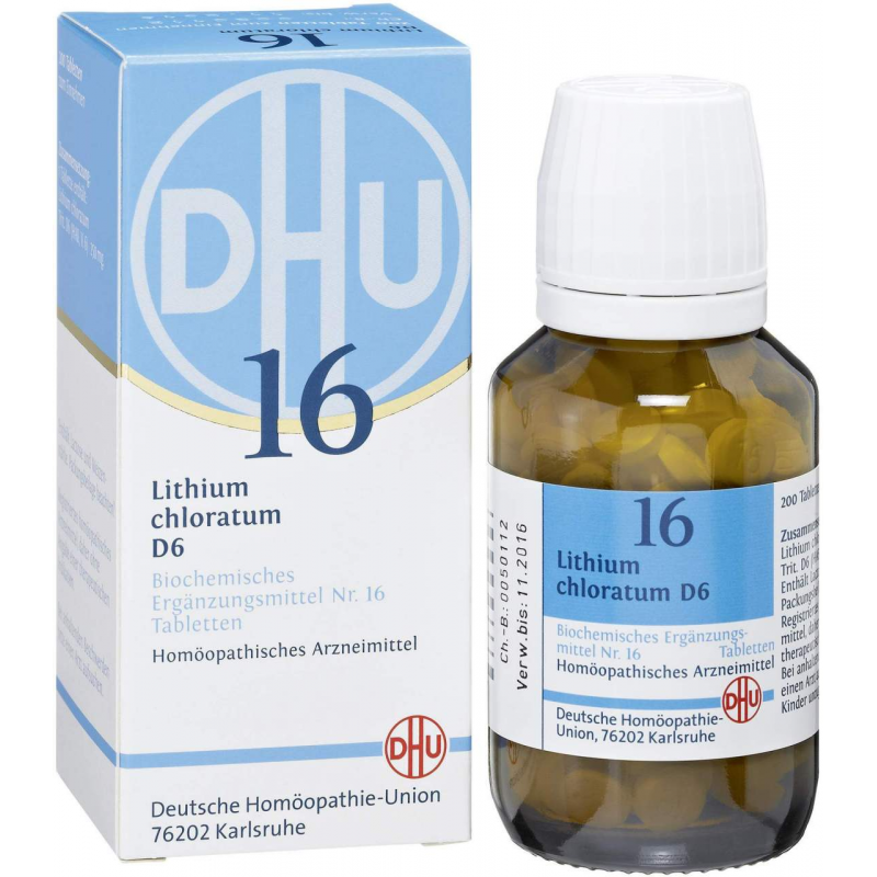 Biochemie DHU 16 Lithium chloratum D6 200 Tabletten