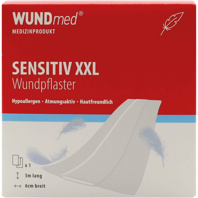SENSITIV XXL Wundpflaster hypoallergen 6 cm x 5 m