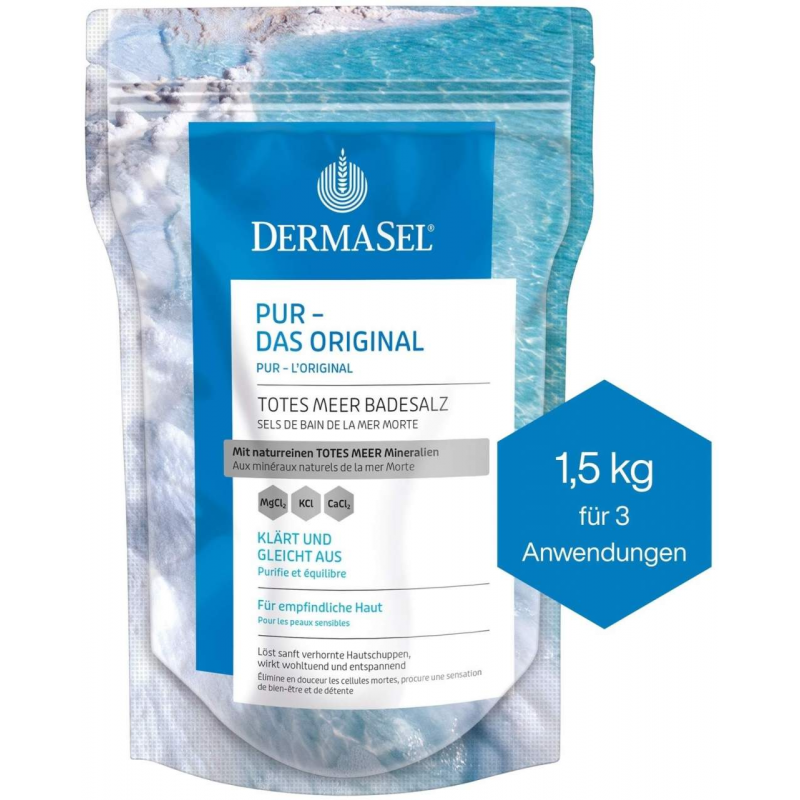 Dermasel Totes Meer Badesalz Pur 1500 g