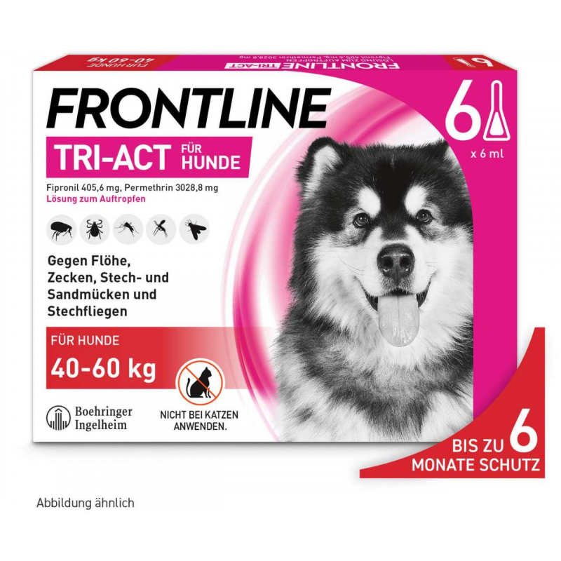 Frontline TRI-ACT Hund 40-60 kg 6 Pipetten