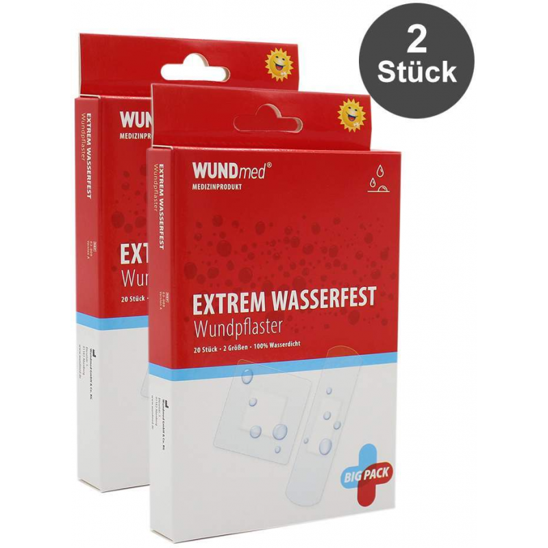 Pflaster extrem wasserfest 2x20 Stück in 2 Größen