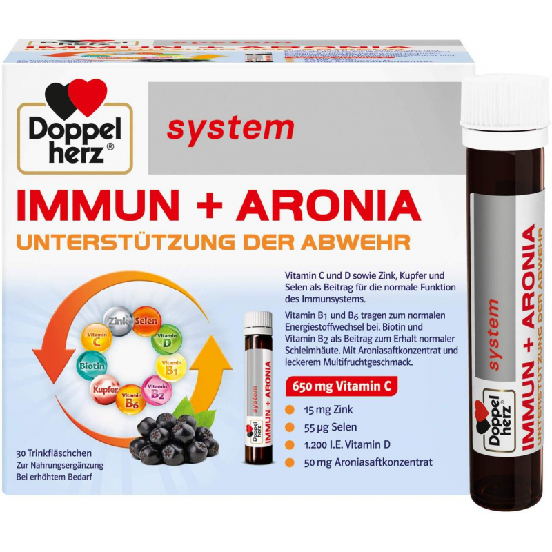 Doppelherz system Immun+aronia 30 Trinkampullen