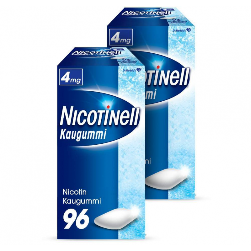 Nicotinell 4 mg Kaugummi Cool Mint 2 x 96 Stück