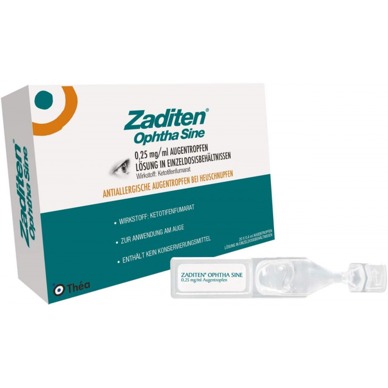 Zaditen Ophtha Sine Augentropfen 20 x 0,4 ml
