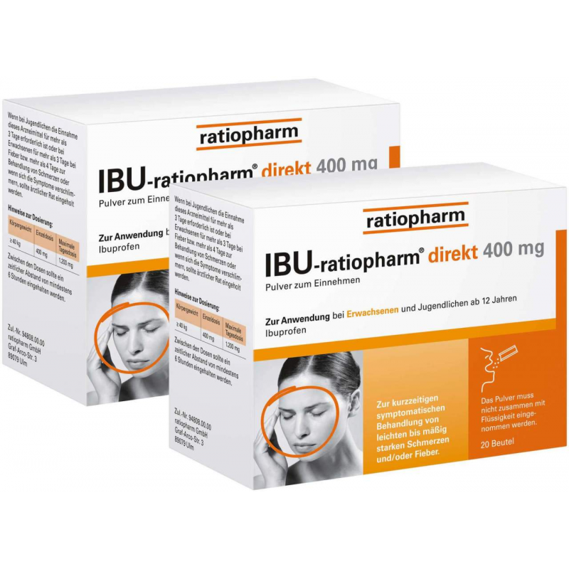 Ibu ratio direkt 400 mg 2 x 20 Beutel