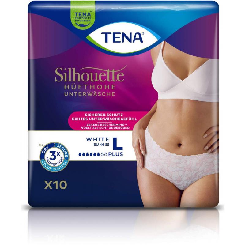Tena Silhouette Plus L White 2 X 10 Inkontinenzhosen