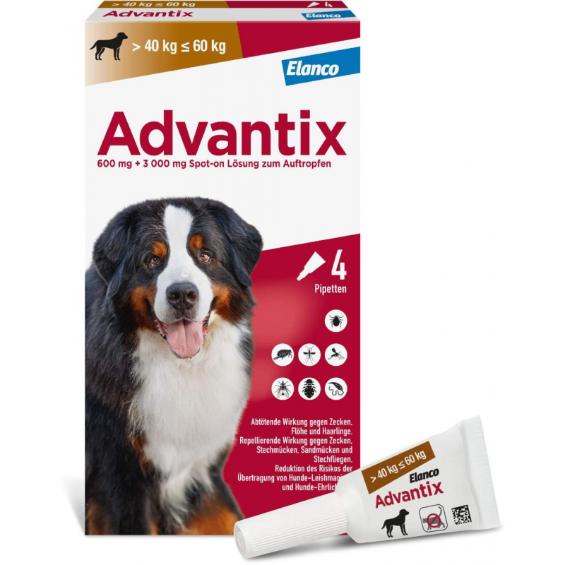 Advantix Spot-On Hund 40-60 kg 4 x 6 ml Lösung