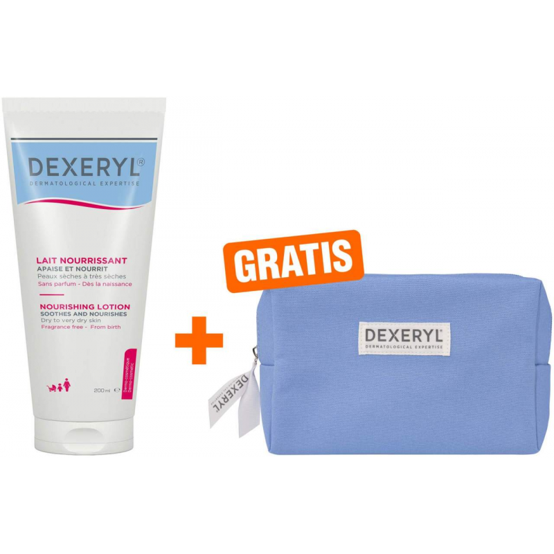 Dexeryl Pflegelotion 200 ml + gratis Kosmetiktasche