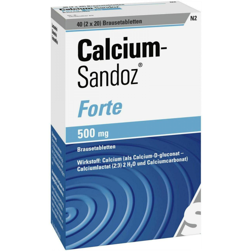 Calcium Sandoz forte 2 X 20 Brausetabletten