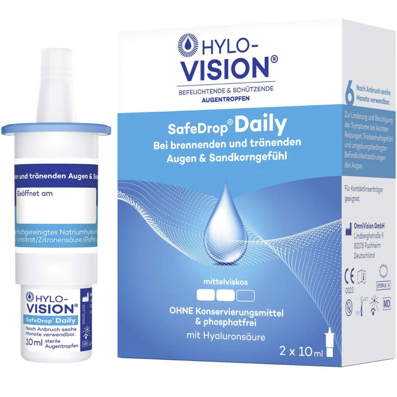 Hylo Vision SafeDrop Daily Augentropfen 2 x 10 ml