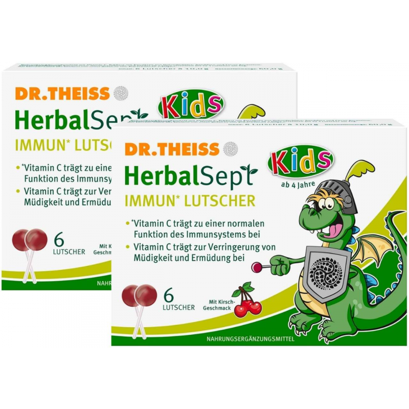 Dr.Theiss HerbalSept Immun Lutscher Kids 2 x 6 Stück