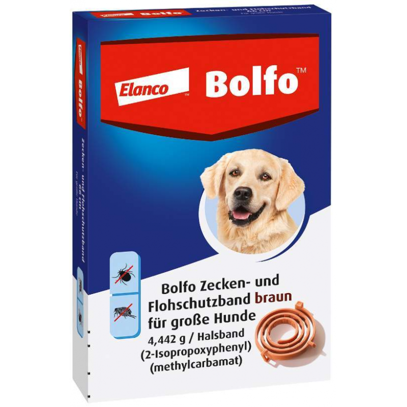 Bolfo Flohschutzband braun für große Hunde 1 Halsband