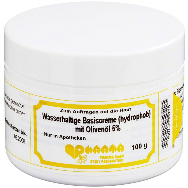 Wasserhaltige Basiscreme Mit 5% Olivenöl 100 G Salbe