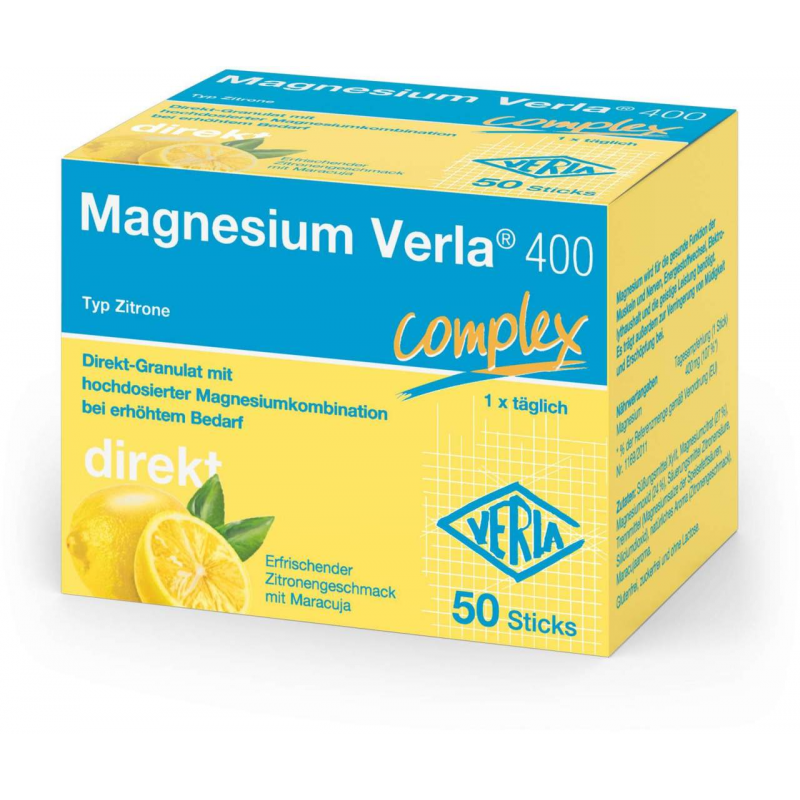 Magnesium Verla 400 Complex Direkt Granulat 50 Stück