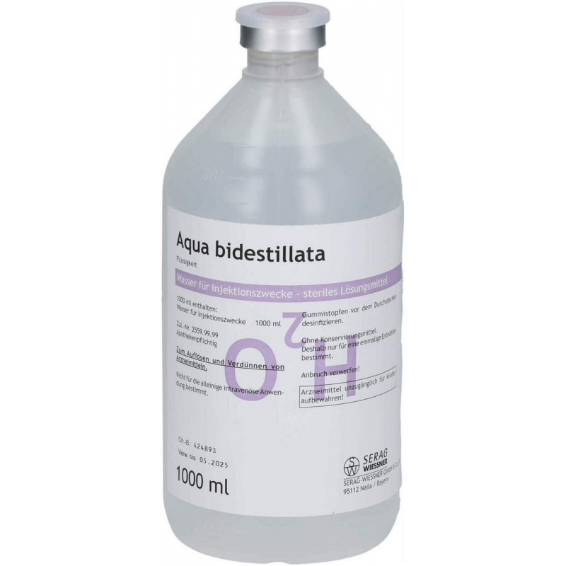 Aqua Bidest Plastik 6 X 1000 ml Infusionslösung