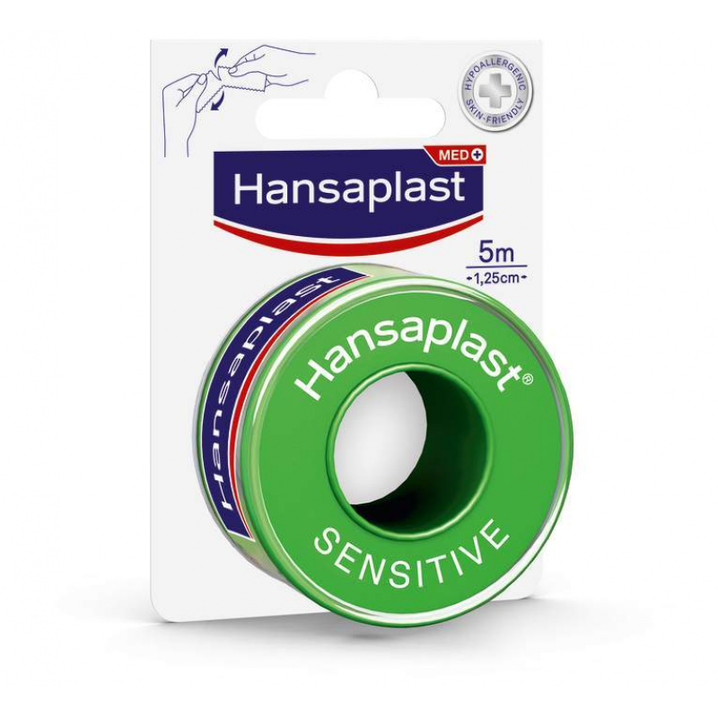 Hansaplast Fixierpflaster Sensitive 5 M X 1,25 cm 1 Rolle
