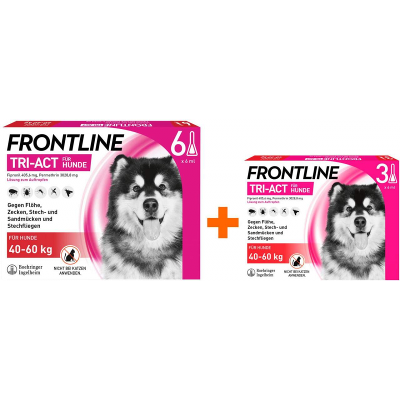 Frontline TRI-ACT Hund 40-60 kg 3 + 6 Pipetten