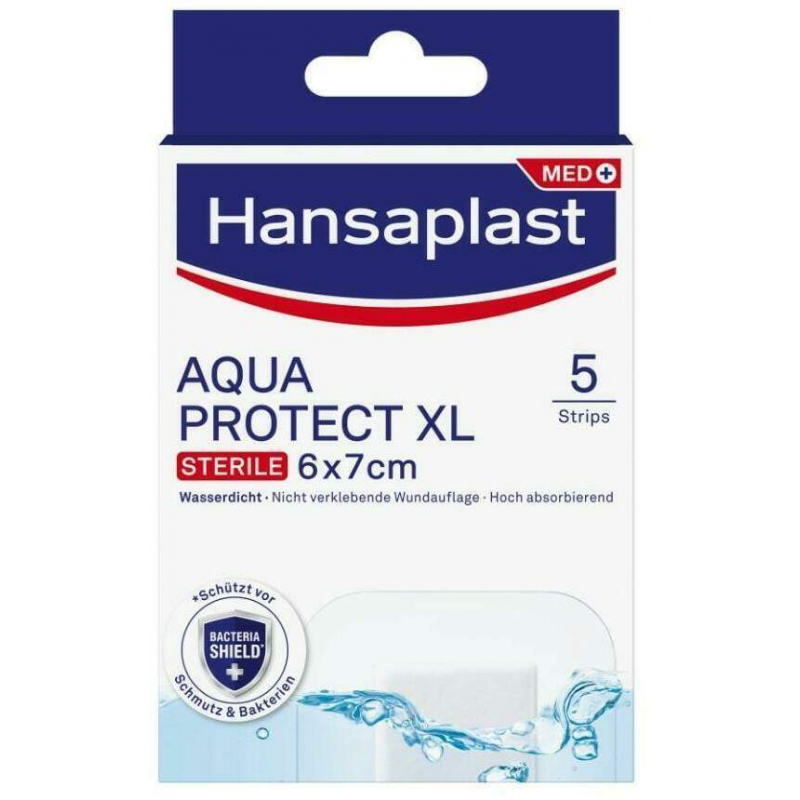 Hansaplast Aqua Protect Xl Pflaster 6 x 7 cm 5 Pflaster